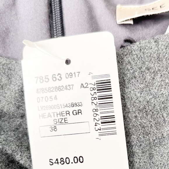 See by Chloe Heather Gray Wool Strapless Dress - Picture 7 of 11